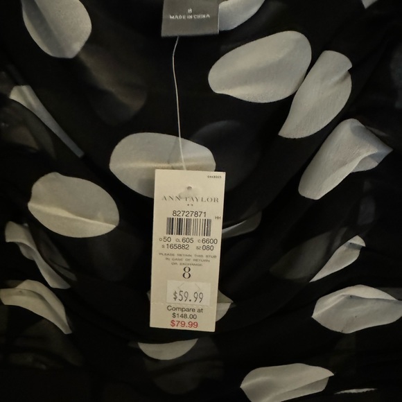 NWT Ann Taylor Polka Dot Dress (8) - Picture 2 of 2